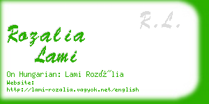 rozalia lami business card